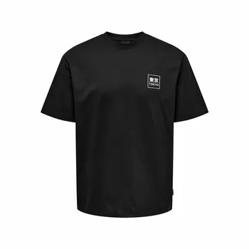 Men’s Short Sleeve T-Shirt Only & Sons Onskace Rlx Black