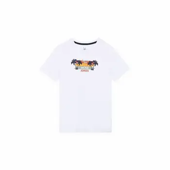 Child's Short Sleeve T-Shirt Jack & Jones Jjsummer Smu Vibe Tee White