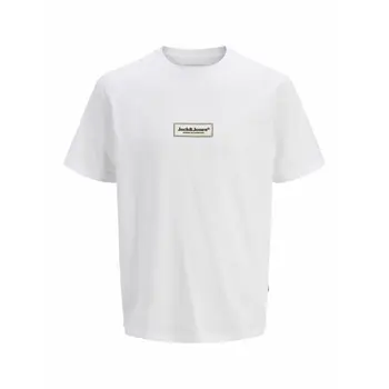Men’s Short Sleeve T-Shirt Jack & Jones JORSPLIT FAKESTITCH BRANDING White