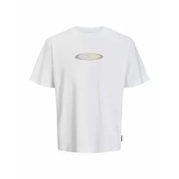 Men’s Short Sleeve T-Shirt Jack & Jones JCOPACER BRANDING PRINT 12273880 White