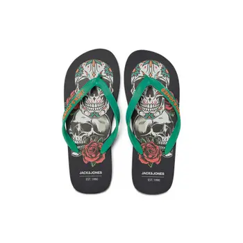 Men's Flip Flops Jack & Jones JFWSKULLS FLIP FLOP 12280854 Black