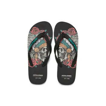 Men's Flip Flops Jack & Jones JFWSKULLS FLIP FLOP 12280854 Black