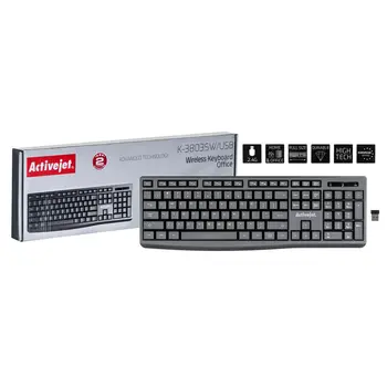 Keyboard Activejet K-3803SW Black QWERTY