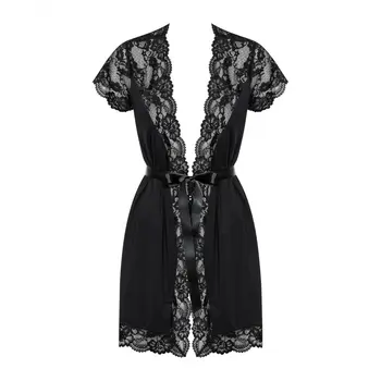 Robe Obsessive Black S/M Flowers