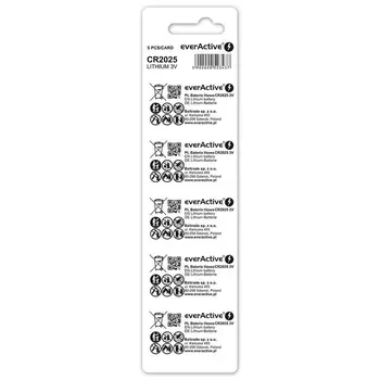 Batteries EverActive CR2025 (5 Units)