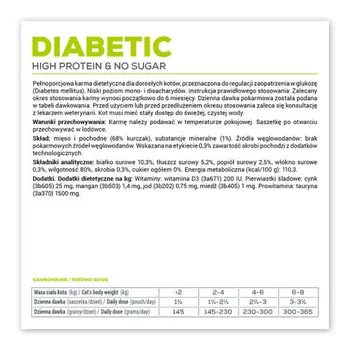 Cat food VETEXPERT Diabetic Cat Chicken 100 g
