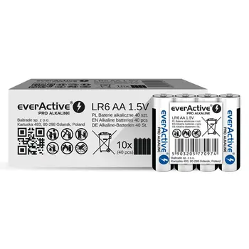 Batteries EverActive LR6 AA 1,5 V (4 Units)