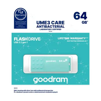 USB stick GoodRam UME3-0640CRR11 Turquoise 64 GB