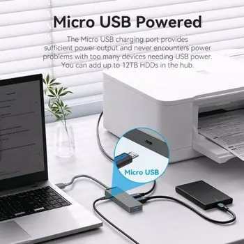 USB Hub Vention CHLBB Black (1 Unit)
