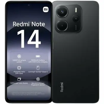 Smartphone Xiaomi Redmi Note 14 Octa Core 6 GB RAM 128 GB Black 6,67"