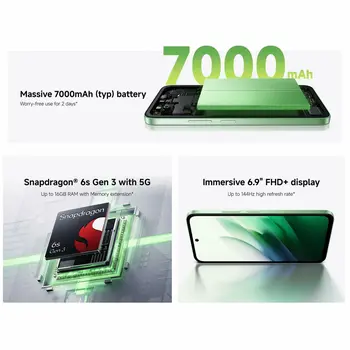 Smartphone Xiaomi REDMI 15 5G 8-256 BK Octa Core 8 GB RAM 256 GB Black 6,9"