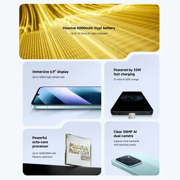 Smartphone Poco C85 6,9" Octa Core 6 GB RAM 128 GB Green
