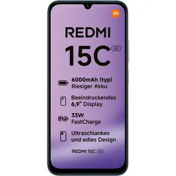 Smartphone Xiaomi Redmi 15C Octa Core 4 GB RAM 128 GB Green 6,9"