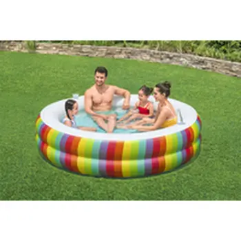 Inflatable Paddling Pool for Children Bestway Rainbow 206 x 206 x 51 cm