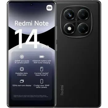 Smartphone Xiaomi Redmi Note 14 Pro Octa Core 8 GB RAM 256 GB Black
