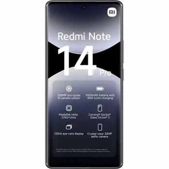 Smartphone Xiaomi Redmi Note 14 Pro Octa Core 8 GB RAM 256 GB Black
