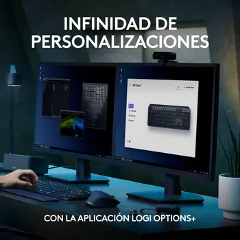 Wireless Keyboard Logitech MX Keys S Spanish Qwerty Graphite Steel