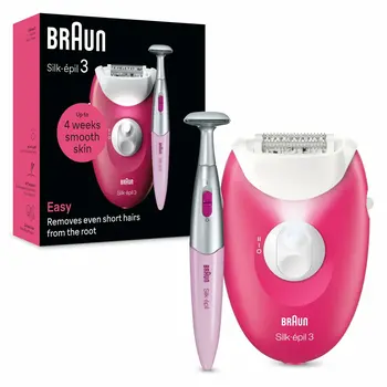 Electric Hair Remover Braun SE3-202 Fuchsia