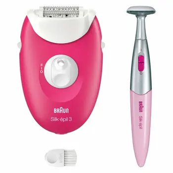 Electric Hair Remover Braun SE3-202 Fuchsia