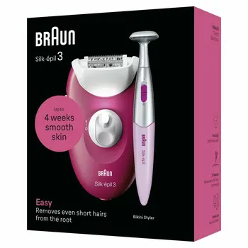 Electric Hair Remover Braun SE3-202 Fuchsia