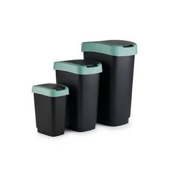 Waste bin Rotho Twist Green Green Plastic 25 L