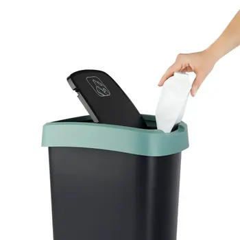 Waste bin Rotho Twist Green Green Plastic 25 L