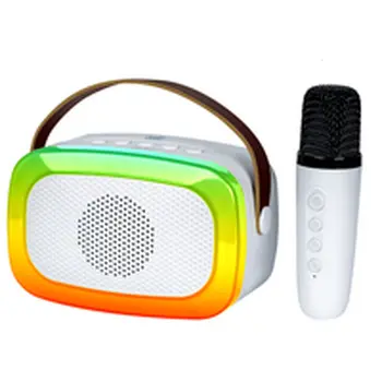 Speaker with Karaoke Microphone Trevi Trevi XR 8A01 MINI PARTY White