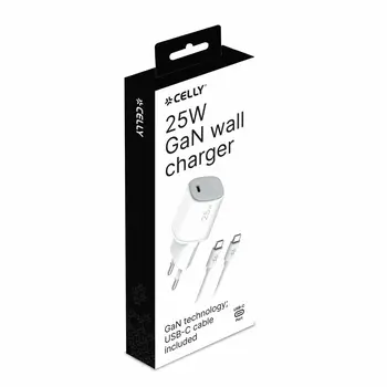 USB Cable Celly UPTC1USBC25WCTC White