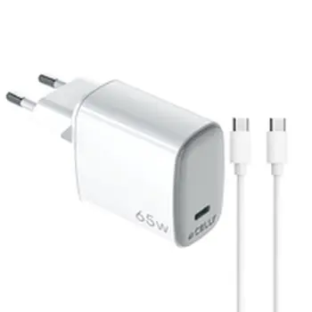 Wall Charger Celly UPTC1USBC65WCTC White