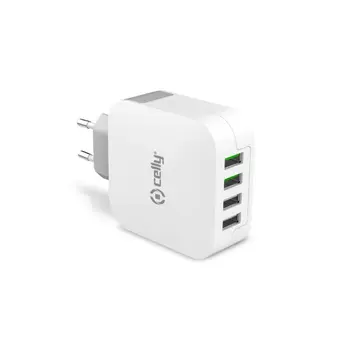 Battery charger Celly TC4USBTURBO White
