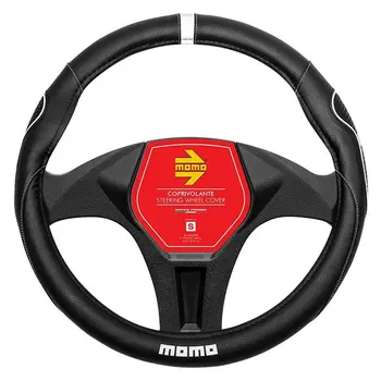 Steering Wheel Cover MOMO MOMLSWC014BWS Black/White Ø 36 cm