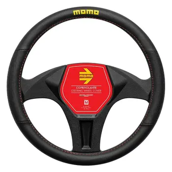 Steering Wheel Cover MOMO MOMLSWC0LAPBR Black/Red Ø 38-39 cm