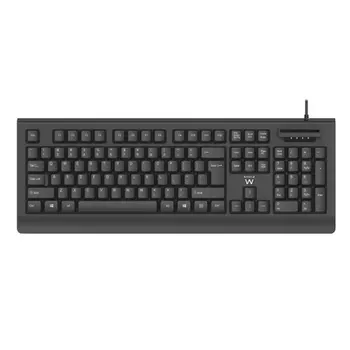 Keyboard Ewent EW3286 Black Spanish Qwerty QWERTY