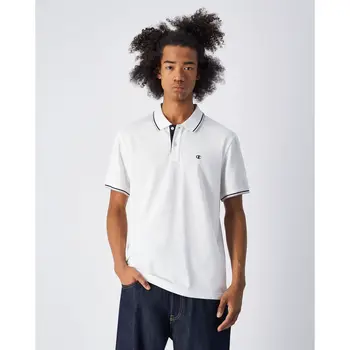 Men’s Short Sleeve Polo Shirt Champion CHAMPION POLO 220897 White
