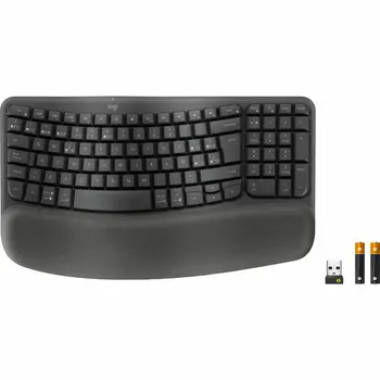Keyboard and Mouse Logitech Graphite Steel Spanish Qwerty