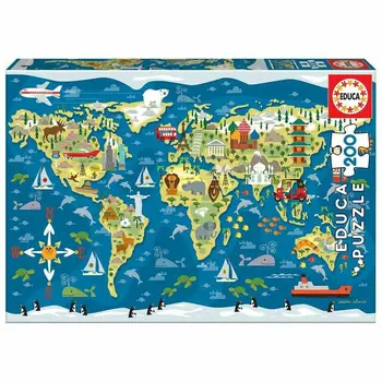 Child's Puzzle Educa Mapamundi (200 pcs)