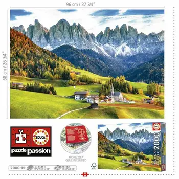 Puzzle Educa Autumn in the Dolomites 2000 Pieces