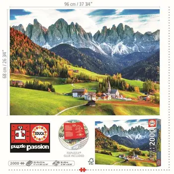 Puzzle Educa Autumn in the Dolomites 2000 Pieces