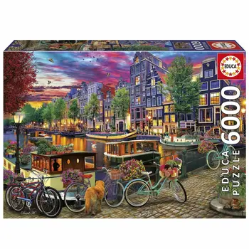Puzzle Educa Bicicletas en Ámsterdam 6000 Pieces