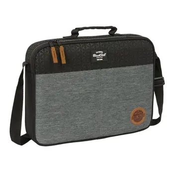 School Satchel BlackFit8 Old school Black Grey 38 x 28 x 6 cm