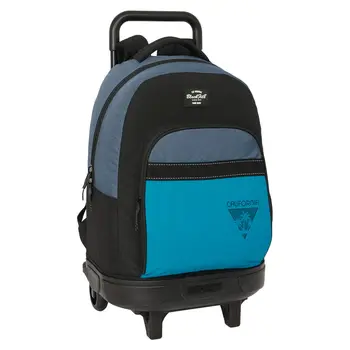 School Rucksack with Wheels BlackFit8 California Blue Black 33 x 45 x 22 cm