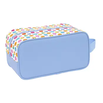 Travel Slipper Holder Smiley Joyful Multicolour Light Blue 29 x 15 x 14 cm