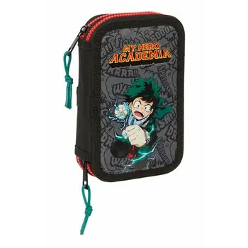 School Case My Hero Academia Black 12.5 x 19.5 x 4 cm 28 Pieces