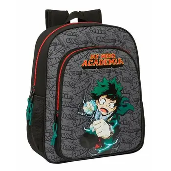 School Bag My Hero Academia Black 32 x 38 x 12 cm