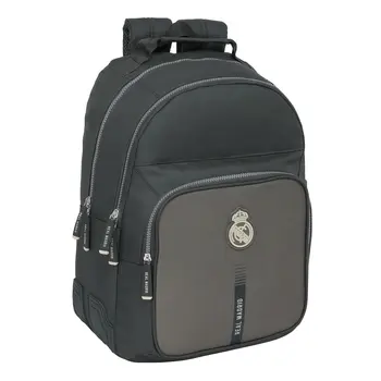 School Bag Real Madrid C.F. Grey 32 x 42 x 15 cm