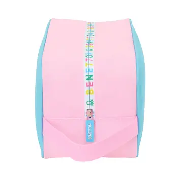Travel Slipper Holder Benetton Unique Pink Turquoise 29 x 15 x 14 cm
