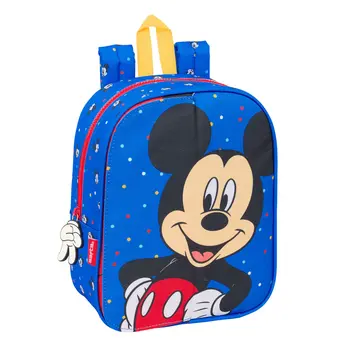 School Bag Mickey Mouse Clubhouse Good day Blue 22 x 27 x 10 cm