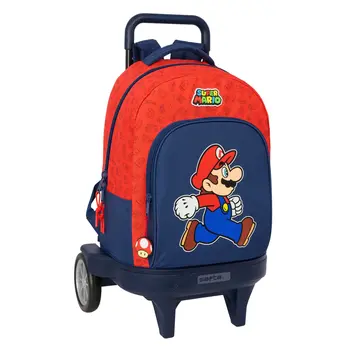 School Bag Super Mario Trick Red Dark blue 33 x 45 x 22 cm