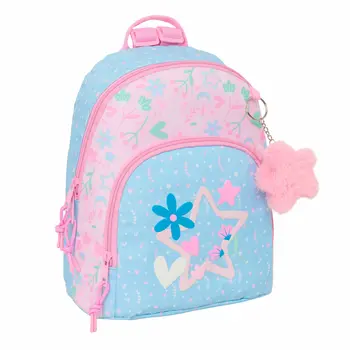 Rucksack BlackFit8 Smile Pink Light Blue 25 x 30 x 13 cm