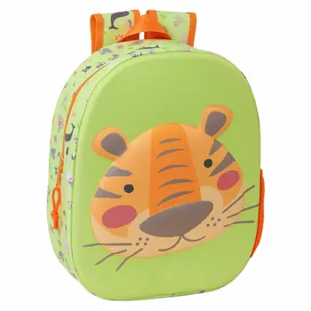 Child bag Safta Lime 27 x 33 x 10 cm 3D